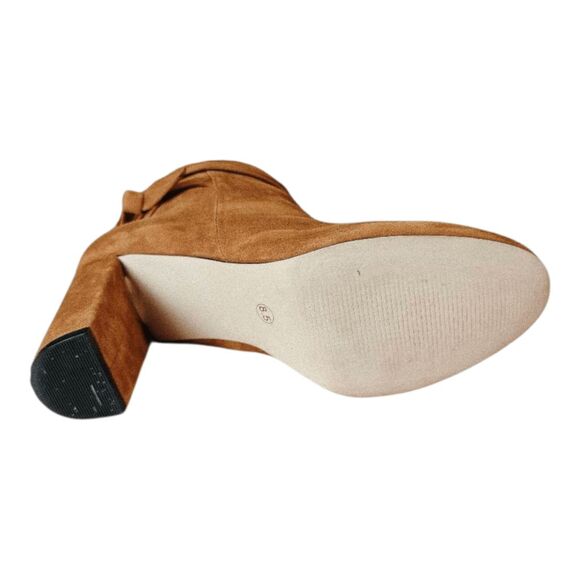 SOLE SOCIETY Flynn Camel Suede Ankle Boot Size 8.5 - Picture 8 of 10